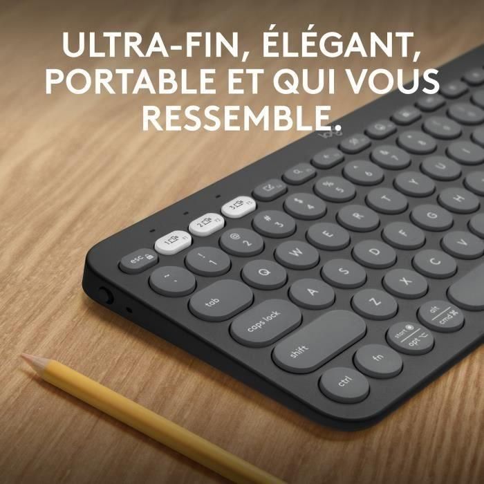 LOGITECH - Teclado inalámbrico - Pebble Keys 2 M380s - Bluetooth - Botón Easy-Switch - Grafito - (920-011803) 1 LOGITECH - Teclado inalámbrico - Pebble Keys 2 M380s - Bluetooth - Botón Easy-Switch - Grafito - (920-011803) 1