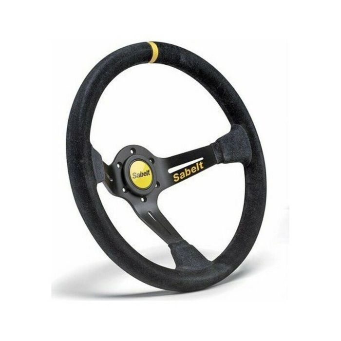 Sabelt Sw-390 SBRFVO2005X Volante Rally/Coche de Carreras 350mm 3 Radios Plato Profundo 90mm Ante Negro
