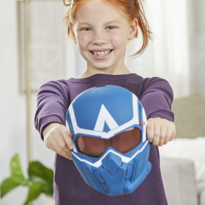 Hasbro Máscara Marvel Vengadores Capitán América de Juego de Rol con Lentes Abatibles para Niños +5 Años Película Brave New World 9