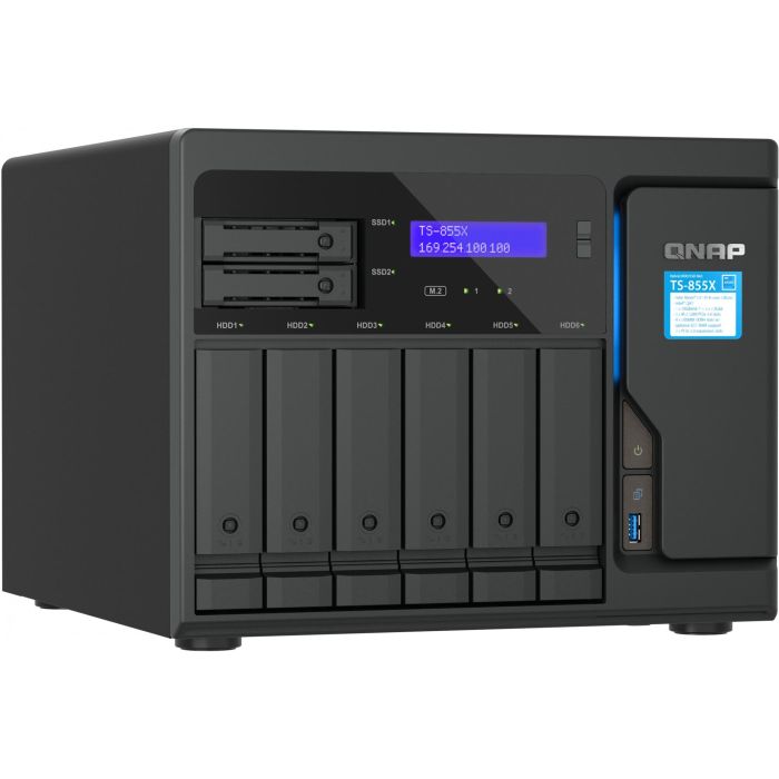 QNAP TS-855X-8G NAS Torre 8 Bahías Intel Atom C5125 8GB DDR4 Ethernet 10GbE 2