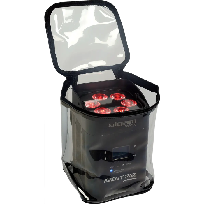 ALGAMLIGHT Funda Impermeable Transparente para Par Led Event Par, Event Par Mini (130x130x210mm) 1