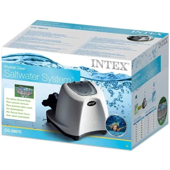 Intex Esterilizador de Sal Krystal Clear para Piscinas hasta 56.80 m³, con Oxidación Electrocatalítica (oEC) 5