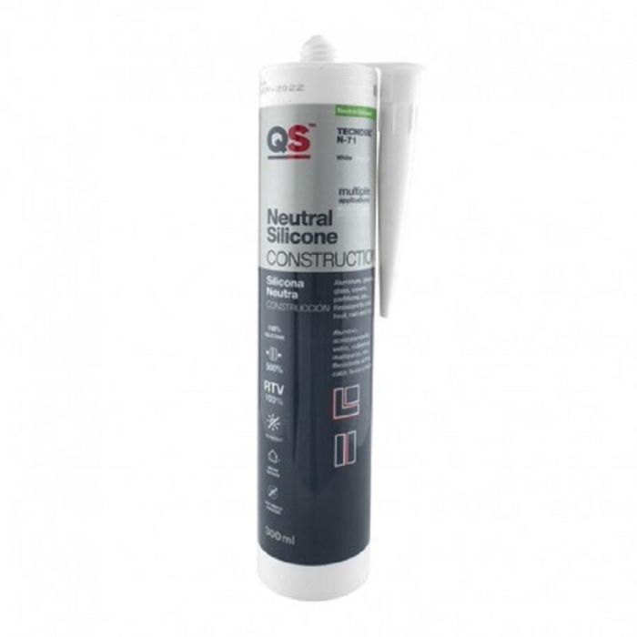 QS ADHESIVOS UCAFSIL N Silicona Neutra Sellador Translúcido 300ml para Construcción, Carpintería, Acristalamiento, PVC y Metal QS ADHESIVOS UCAFSIL N Silicona Neutra Sellador Translúcido 300ml para Construcción, Carpintería, Acristalamiento, PVC y Metal