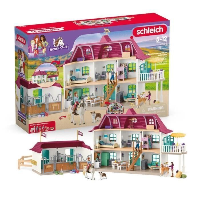 Caja grande del centro ecuestre Lakeside, SCHLEICH 42706, Horse Club, a partir de 4 años Caja grande del centro ecuestre Lakeside, SCHLEICH 42706, Horse Club, a partir de 4 años