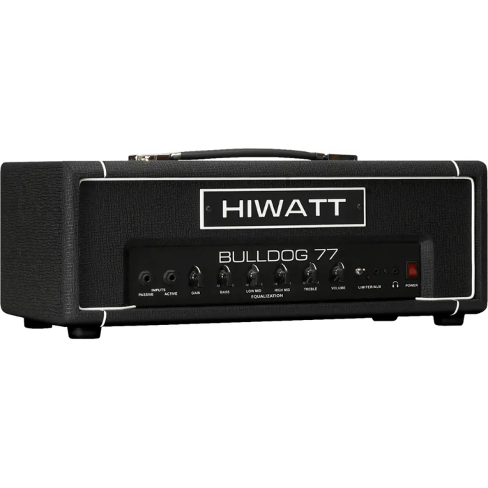 HIWATT Bulldog Cabezal Amplificador Bajo 100W Transistores EQ 4 Bandas Entradas Activa Pasiva Auxiliar Salida DI XLR Negro 1