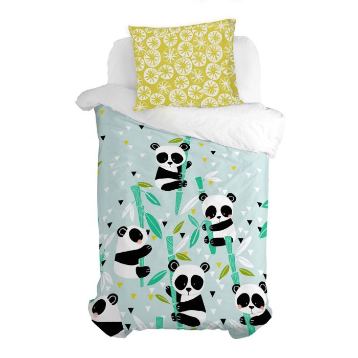 Funda de almohada HappyFriday Moshi Moshi Panda Garden Multicolor 60 x 70 cm 1