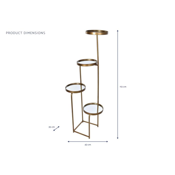 DKD Home Decor Repisa de Diseño Moderno con Estructura de Metal y Detalles de Espejo, Color Cobrizo, Medidas 35x113x43 cm 3 DKD Home Decor Repisa de Diseño Moderno con Estructura de Metal y Detalles de Espejo, Color Cobrizo, Medidas 35x113x43 cm 3