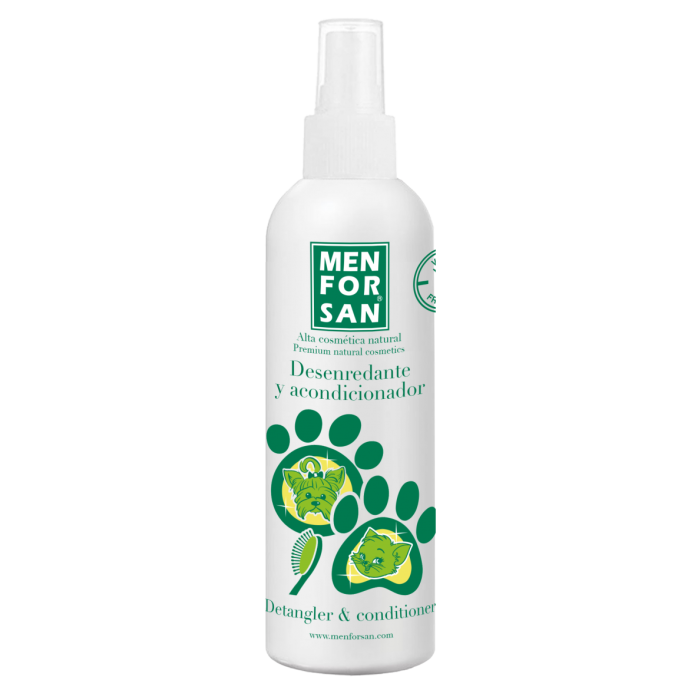 Men For San Desenredante Acondicionador Perros Pelo Largo Corto Eliminador Enredos Sin Tirones Brillo Sedosidad Volumen Antiestático pH Neutro 125 ml