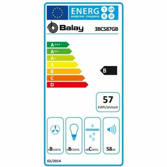 Campana Convencional Balay 1200044925 80 cm 680 m3/h Touch Control 56 dB Blanco 1 Campana Convencional Balay 1200044925 80 cm 680 m3/h Touch Control 56 dB Blanco 1