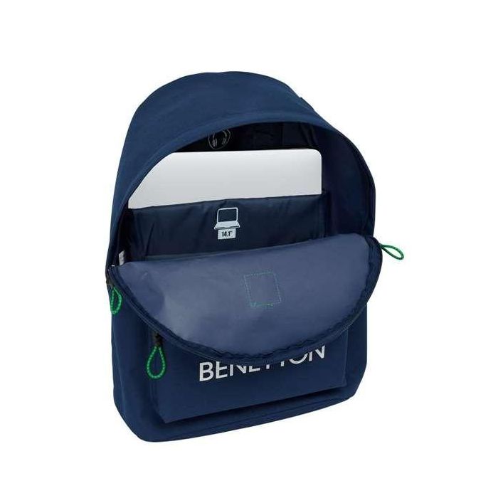 Mochila Safta Para Portatil 14,1-' Benetton Green 410x310x160 mm 3 Mochila Safta Para Portatil 14,1-' Benetton Green 410x310x160 mm 3