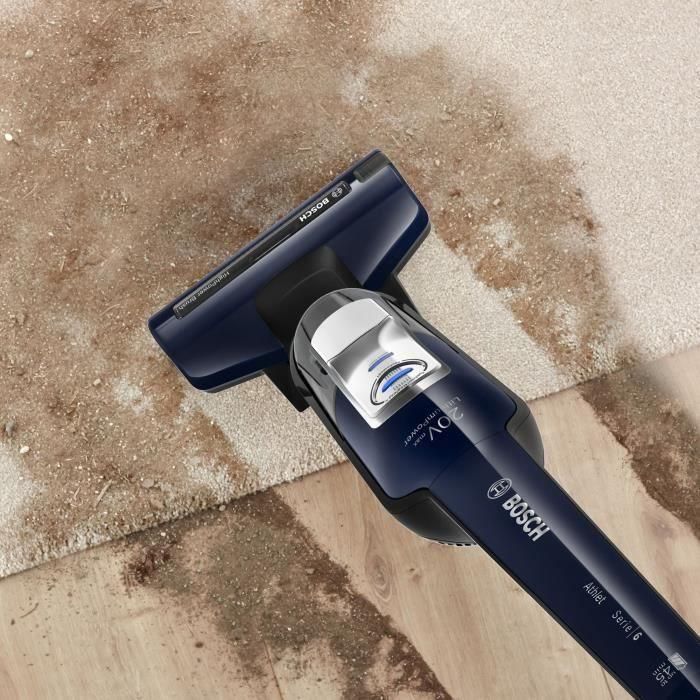 BOSCH BCH85N - Aspirador de varilla recargable Athlet - Baterías Li-on 20V max - Envase de 900 ml - 2 velocidades + turbo - Azul 4 BOSCH BCH85N - Aspirador de varilla recargable Athlet - Baterías Li-on 20V max - Envase de 900 ml - 2 velocidades + turbo - Azul 4