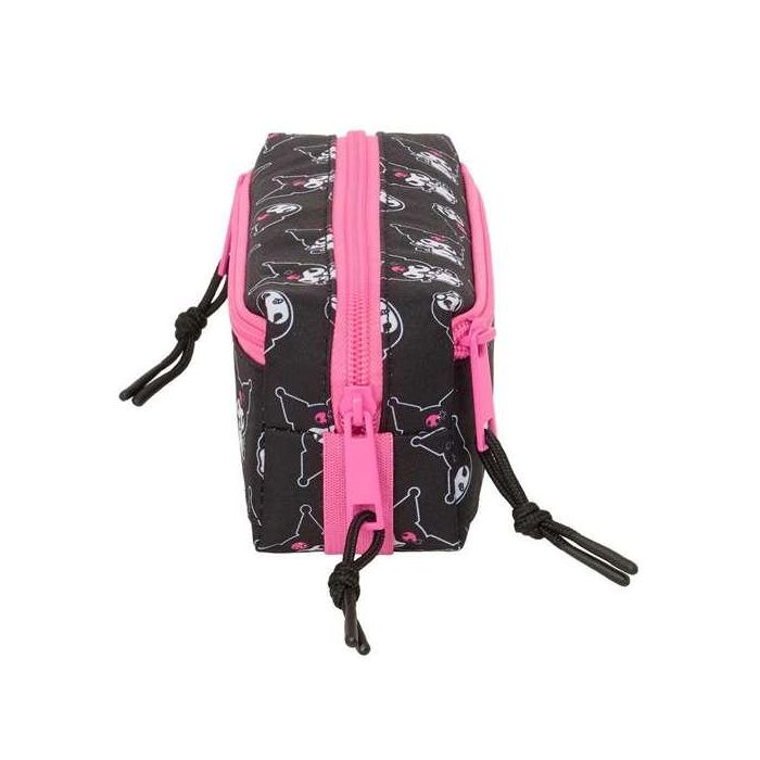 Safta Estuche Portatodo Escolar Kuromi Triple Compartimento 3 Cremalleras con Goma Elástica - Pequeño 22 cm | 85x60x220 mm 2 Safta Estuche Portatodo Escolar Kuromi Triple Compartimento 3 Cremalleras con Goma Elástica - Pequeño 22 cm | 85x60x220 mm 2