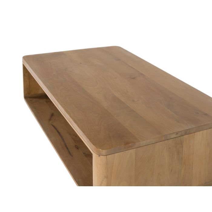 Giner Y Colomer Mesa de Centro en Madera de Mango Natural con Revistero Integrado 2