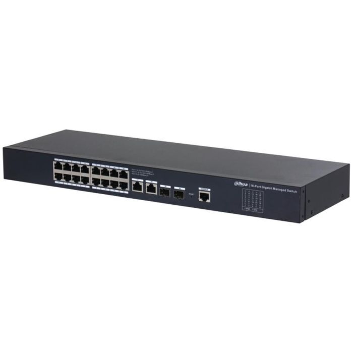 Dahua Technology SG4020 Switch Gestionado L2 Gigabit Ethernet 18 Puertos RJ-45, 2 SFP, 56 Gbit/s, Web Managed, Rack 1U, Negro 1
