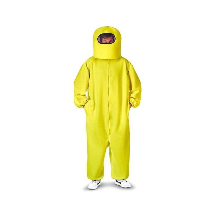My Other Me Disfraz Among Us Impostor Amarillo Talla XL para niños: incluye escafandra, traje con cremallera y bolsillos My Other Me Disfraz Among Us Impostor Amarillo Talla XL para niños: incluye escafandra, traje con cremallera y bolsillos