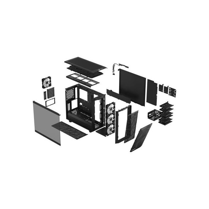 Fractal Design Chasis Meshify 2 RGB Negro FD-C-MES2A-06 2 Fractal Design Chasis Meshify 2 RGB Negro FD-C-MES2A-06 2