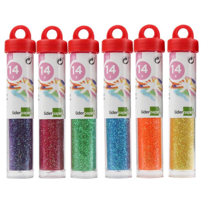 Purpurina Liderpapel Fantasia Colores Metalicos Pasteles Bote De 14 gr 24 unidades 3