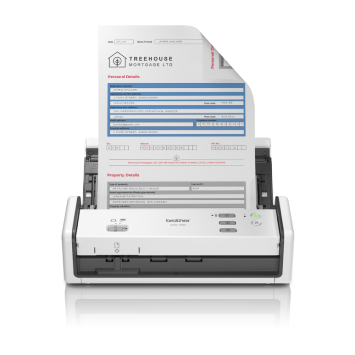 Brother ADS-1300 Escáner con alimentador automático de documentos (ADF) 1200 x 1200 DPI A4 Blanco Brother ADS-1300 Escáner con alimentador automático de documentos (ADF) 1200 x 1200 DPI A4 Blanco