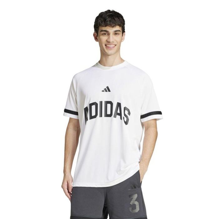 Camiseta de Manga Corta Hombre Adidas Us Sport Blanco 15-16 Años 5