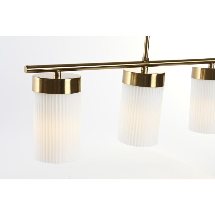 DKD Home Decor Lámpara Techo Moderno Dorado Blanco Metal Cristal 60 x 15 x 25 cm 2