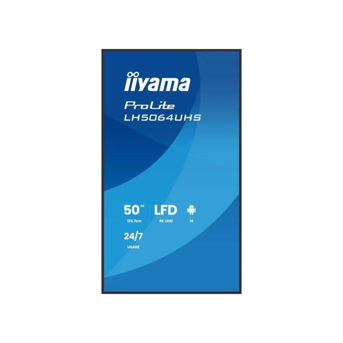iiyama LH7564UHS-B1AG pantalla de señalización Pantalla plana para señalización digital 190,5 cm (75") Wifi 500 cd / m² 4K Ultra HD Negro Android 24/7 1 iiyama LH7564UHS-B1AG pantalla de señalización Pantalla plana para señalización digital 190,5 cm (75") Wifi 500 cd / m² 4K Ultra HD Negro Android 24/7 1