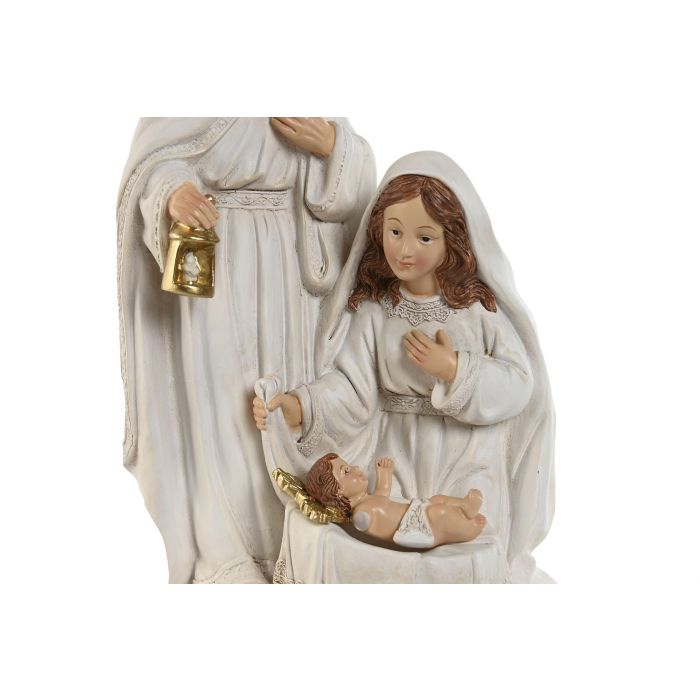 DKD Home Decor Nacimiento Navidad Tradicional Blanco Dorado Resina 11.5 x 26 x 16 cm (2 Unidades) 1