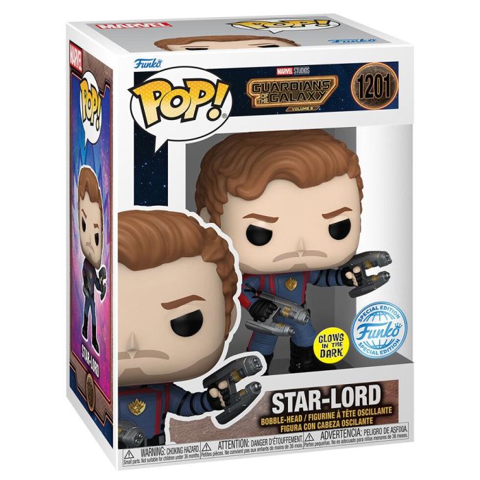 Funko POP Marvel Guardianes de la Galaxia Star-Lord Exclusive Figura Vinilo 9cm