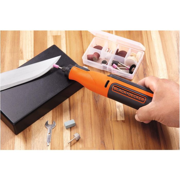 Black + Decker BCRT8I-XJ Herramienta Inalámbrica de Precisión Multifunción 8V 1.5Ah Batería Recargable 6500-28000 RPM Compatible Dremel 2 Black + Decker BCRT8I-XJ Herramienta Inalámbrica de Precisión Multifunción 8V 1.5Ah Batería Recargable 6500-28000 RPM Compatible Dremel 2