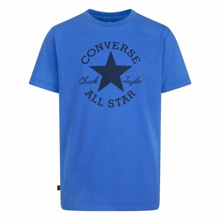 Camiseta de Manga Corta Infantil Converse Sustainable Core Sse Azul 4