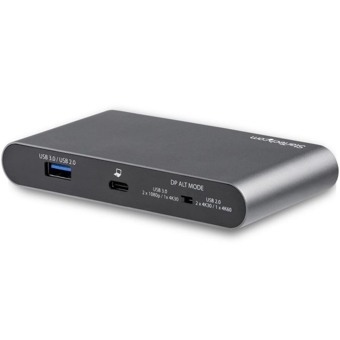 Startechcom Docking Station 7 en 1 USB-C con Power Delivery, Dual DisplayPort, Ethernet Gigabit, 4K 60Hz, Compatible con Windows 1
