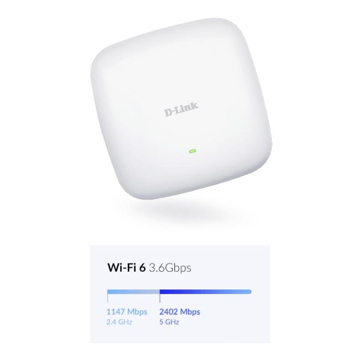 Punto de Acceso Inalámbrico D-Link DAP-X2850 PoE/ 3600Mbps/ 2.4GHz 5GHz/ Antenas de 3.5/5.5dBi/ WiFi 802.11ax 5 Punto de Acceso Inalámbrico D-Link DAP-X2850 PoE/ 3600Mbps/ 2.4GHz 5GHz/ Antenas de 3.5/5.5dBi/ WiFi 802.11ax 5