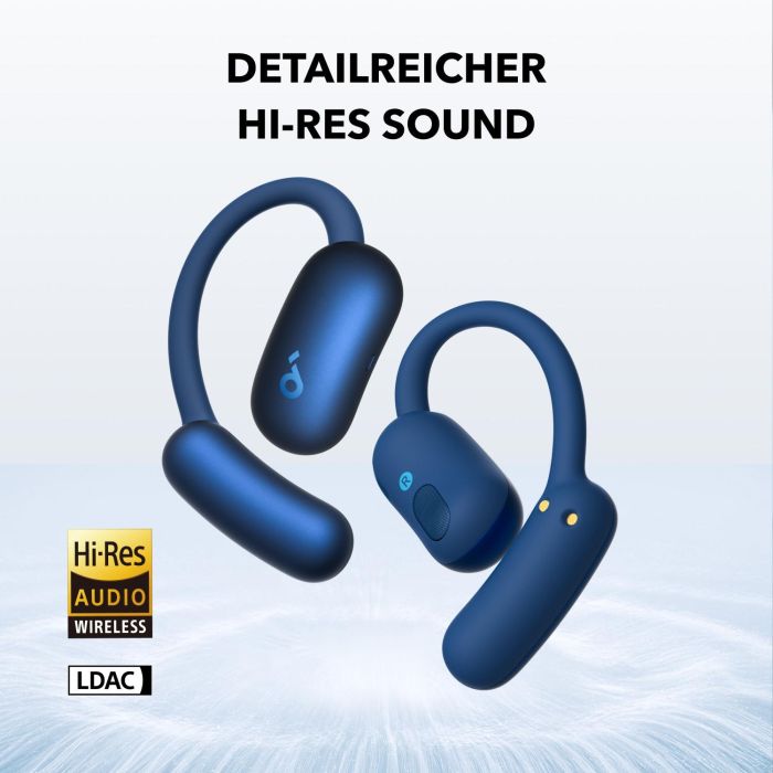 Anker Soundcore AeroFit 2 Auriculares Inalámbricos Bluetooth 5.4 Deporte Llamadas Música Azul IP55 Con Funda de Carga USB-C 4