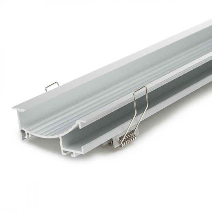 Perfíl Aluminio para Tira LED Instalación Escaleras - Difusor Opal  x 1M 2