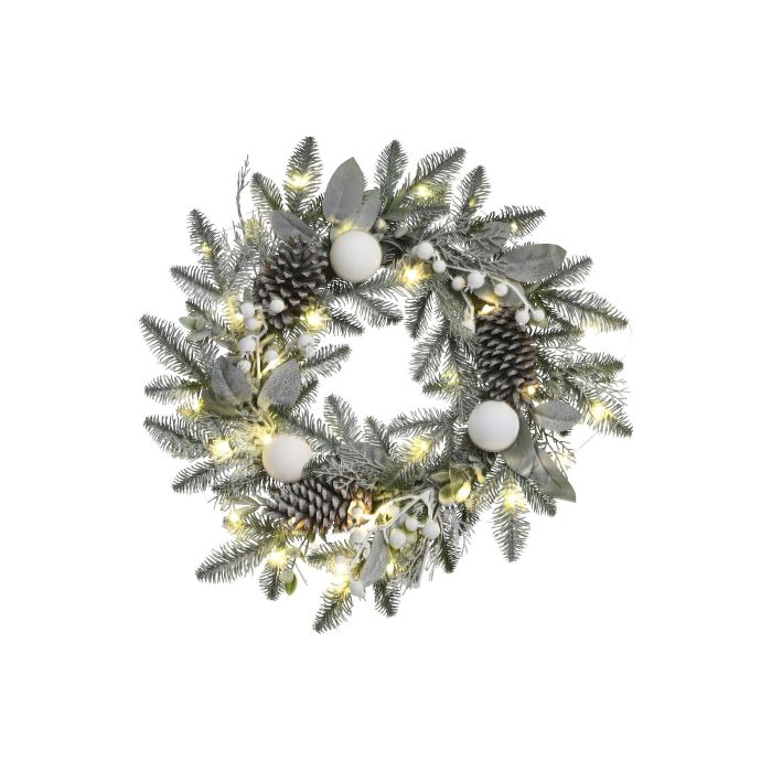 Corona Navidad Alpina DKD Home Decor Verde Blanco 15 x 50 x 50 cm (2 Unidades) 1 Corona Navidad Alpina DKD Home Decor Verde Blanco 15 x 50 x 50 cm (2 Unidades) 1