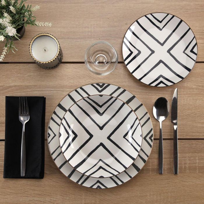 Vajilla 18 Piezas Gris Zen por Versa - Incluye 6 platos llanos 26.5 cm, 6 hondos 20 cm, 6 postre 19 cm (2 Unidades) 2 Vajilla 18 Piezas Gris Zen por Versa - Incluye 6 platos llanos 26.5 cm, 6 hondos 20 cm, 6 postre 19 cm (2 Unidades) 2