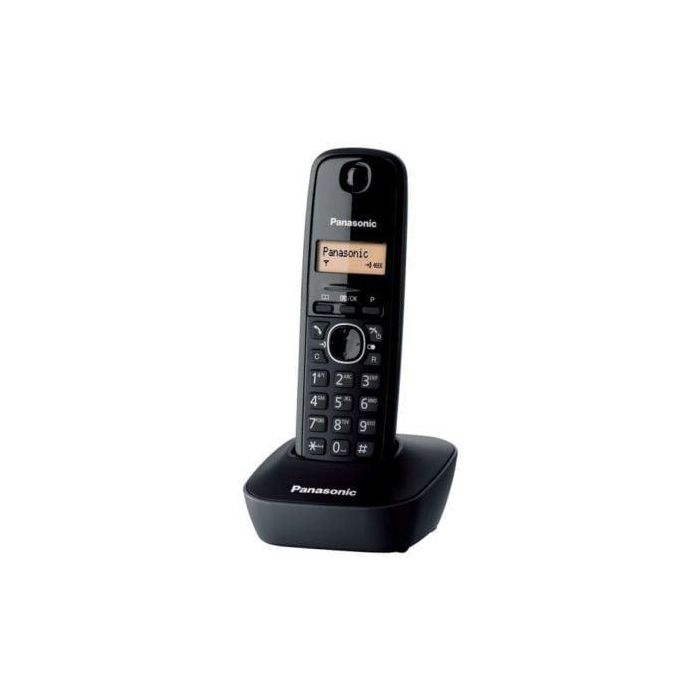Teléfono Inalámbrico Panasonic KX-TG1611SPH Negro Ambar Teléfono Inalámbrico Panasonic KX-TG1611SPH Negro Ambar
