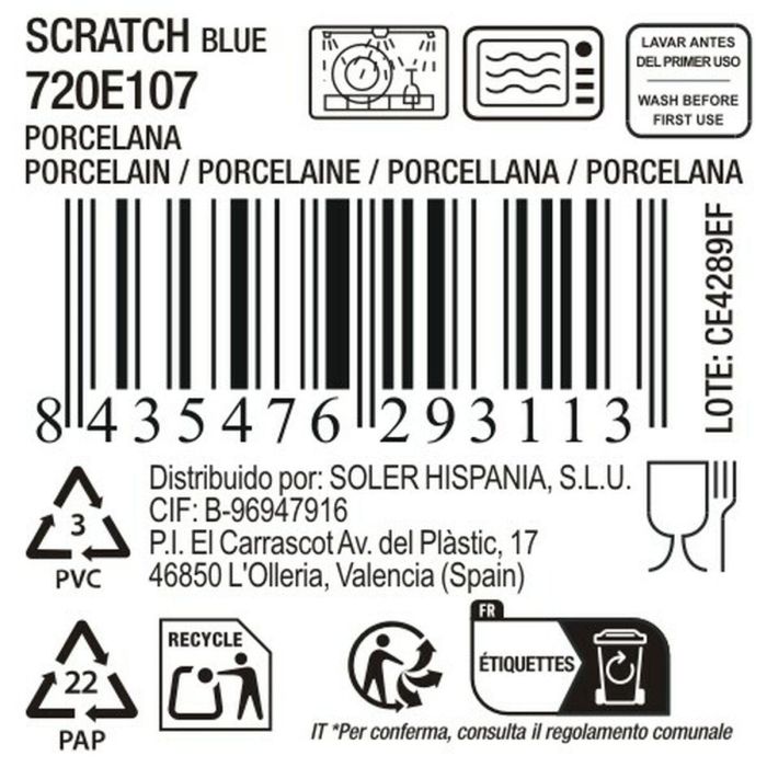 Fuente de Cocina La Mediterránea Scratch blue (18 Unidades) 2 Fuente de Cocina La Mediterránea Scratch blue (18 Unidades) 2