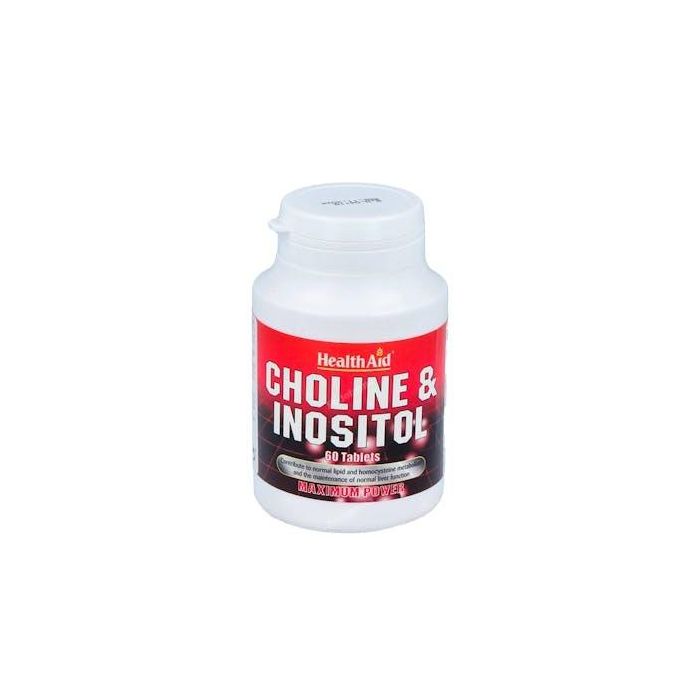 Health Aid Colina/Inositol 250/250mg 60 Comprimidos. Suplemento para el sistema cardiovascular y colesterol
