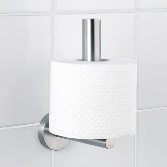 Wenko Portarrollos de acero inoxidable mate, 8 x 18 x 12,5 cm 1 Wenko Portarrollos de acero inoxidable mate, 8 x 18 x 12,5 cm 1