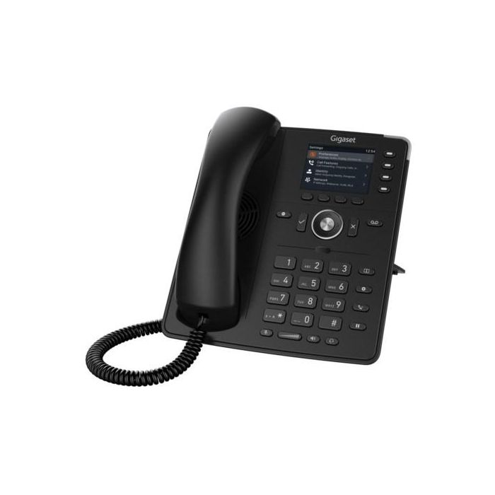 Gigaset P710 IP PRO Teléfono DECT IP, inalambrico/con cable, pantalla TFT 2.8" (7.1cm), Freisprechen, PoE, 2x RJ45, negro