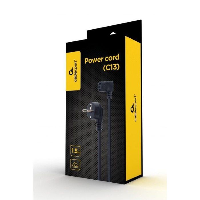 GEMBIRD Cable de Corriente VDE - Cable de Alimentacion Electrica de 1.8 m, Negro, para PC, Monitor, Impresora