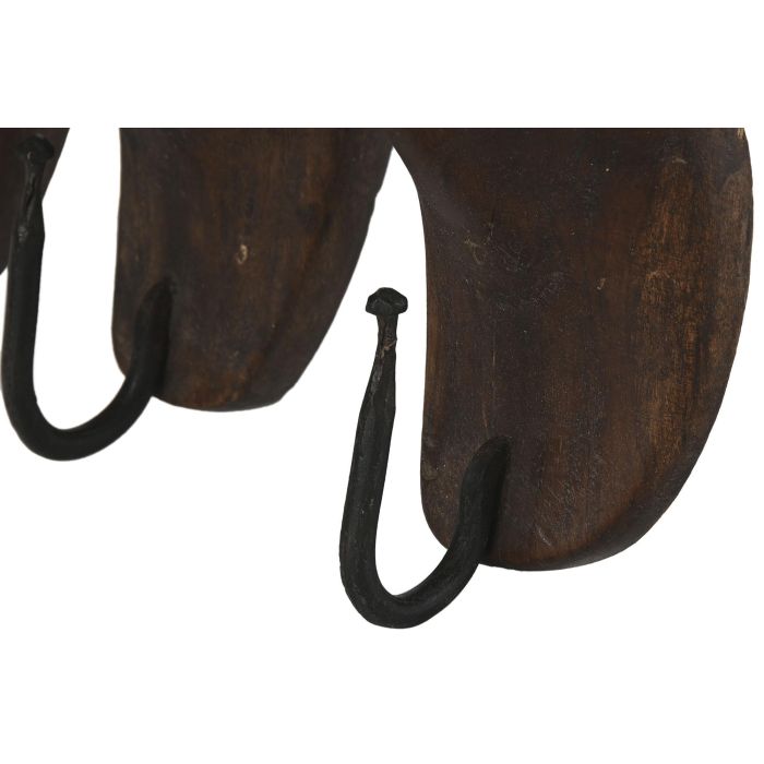 Perchero Pared Item Home DKD Home Decor Marron Oscuro 12 x 28 x 54 cm (2 Unidades) 2