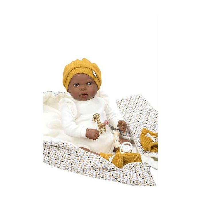 Muñeca reborn arias 45 cm rafael c/saco portabebe 10