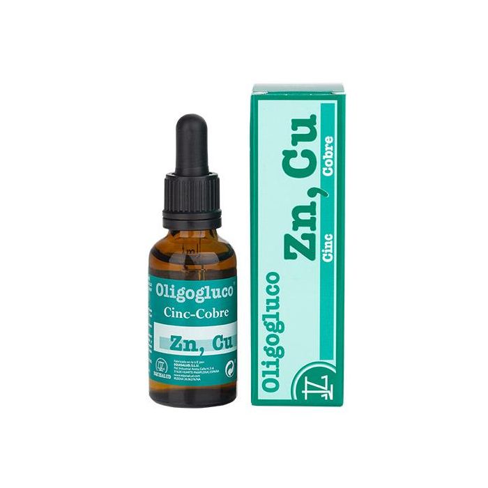 EQUISALUD Oligogluco-Zn-Cu Zinc y Cobre líquido, Suplemento para equilibrio hormonal, 30 ml