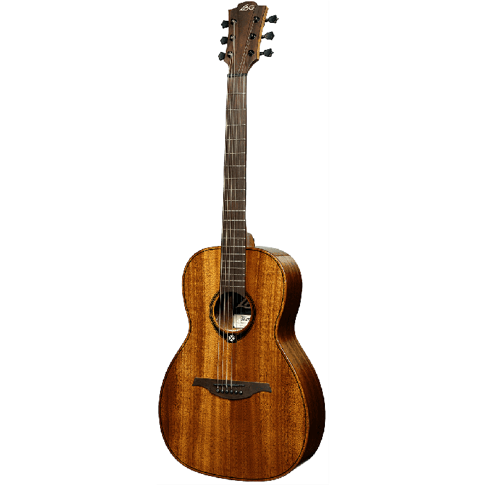 LAG Guitarra Acústica Parlor A/E Tramontane 98 Caoba Sólida Electroacústica 2