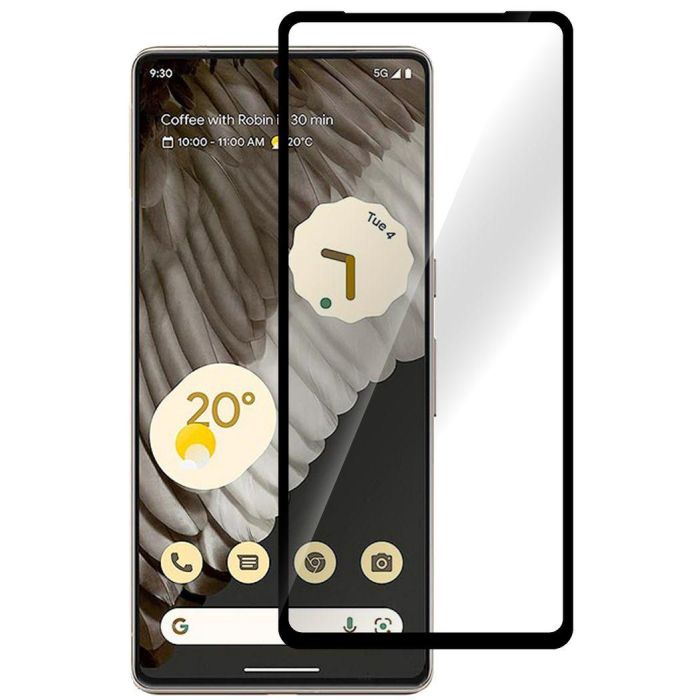 eSTUFF Protector de pantalla curvo Titan Shield® para Google Pixel 7 Pro, cristal templado 9H anti-rotura, máxima protección 1