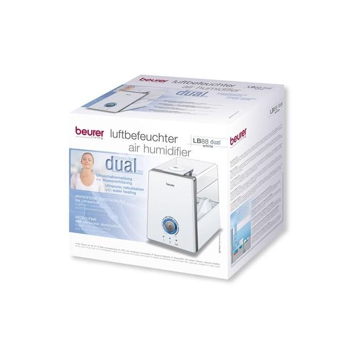 Beurer LB-88 Humidificador de Aire Ultrasónico Blanco para Habitaciones de hasta 48m2, Silencioso y con Difusor de Aromas 1