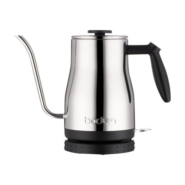 BODUM - BISTRO Hervidor eléctrico con pico largo, 1.200 W, 1,0 l, acero inoxidable 1 BODUM - BISTRO Hervidor eléctrico con pico largo, 1.200 W, 1,0 l, acero inoxidable 1
