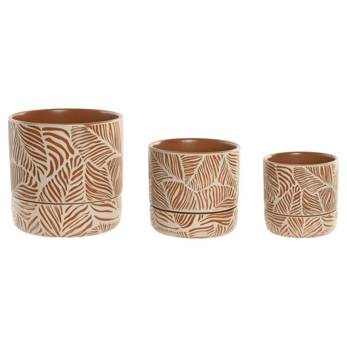 DKD Home Decor Maceta Urban Terracota 20 x 20 x 20 cm - Set de 3 Piezas de Cerámica 0 DKD Home Decor Maceta Urban Terracota 20 x 20 x 20 cm - Set de 3 Piezas de Cerámica 0