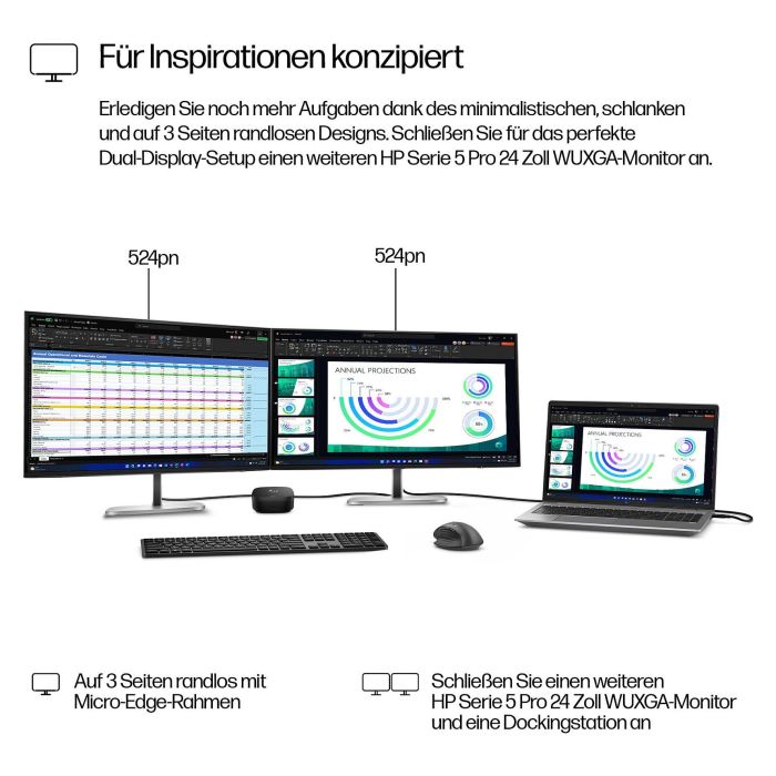 HP Monitor S5 Pro 524Pn 24 Pulgadas WUXGA 1920 x 1200 10